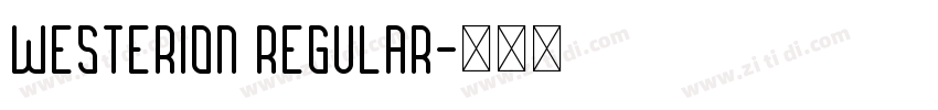 Westerion Regular字体转换